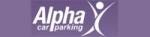 Alpha car parking logo
